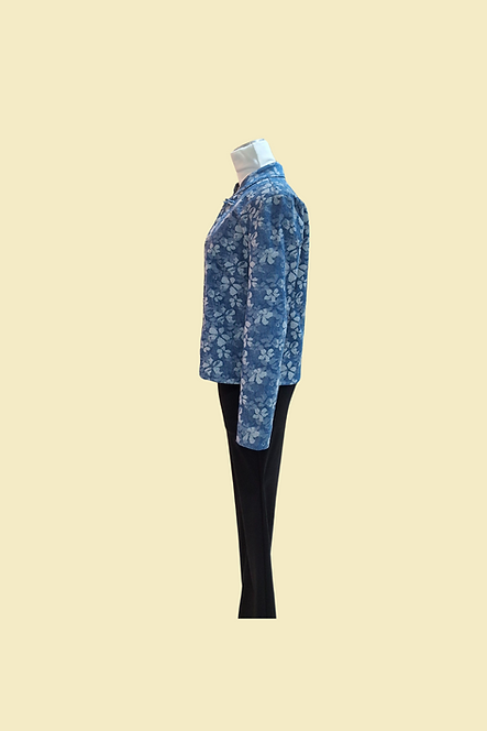 牛仔花布短外套 Denim WomanTang Suit Jacket L-014