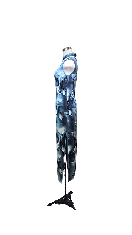 水墨幻影旗袍 Mystic Inkflow qipao P-021