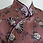 Thumbnail: 啡色玫瑰花長旗袍 Brown Rose Qipao NS-602