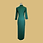 Thumbnail: 綠色祥雲紋中袖長旗袍 Green auspicious mid-sleeve long cheongsam Qipao B-001