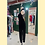 Thumbnail: 黑色仿絲絨蕾絲露肩長旗袍  Black velvet-textured lace maxi qipao EU-006