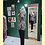 Thumbnail: 黑色千鳥紋玫瑰花上衣 Black Houndstooth Rose Qipao Style Top P-042