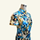 Thumbnail: 金藍幻影短旗袍 Celestial Mirage short qipao P-004