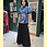 Thumbnail: 牛仔扎染上衣(深色) Dark Blue denim tie-dye Qipao Style Top NS-664
