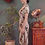 Thumbnail: 米啡色水墨畫短旗袍 Short beige-brown cheongsam with an ink painting pattern P-032