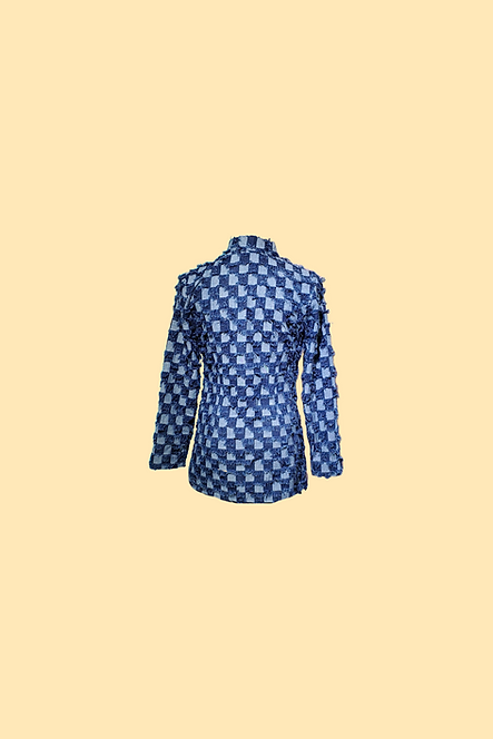 拼格牛仔外衣 Checkered WomanTang Suit Jacket V047