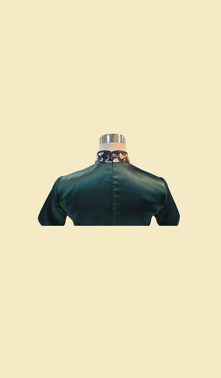 綠色仿醋酸旗袍 Green Faux Acetate cheongsam qipao EU-005