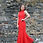 Thumbnail: 紅色蕾絲魚尾旗袍 Red Lace Long Qipao V003
