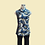 Thumbnail: 藍色金鳥拼布背心 Blue Gold Bird Patchwork Vest L-011
