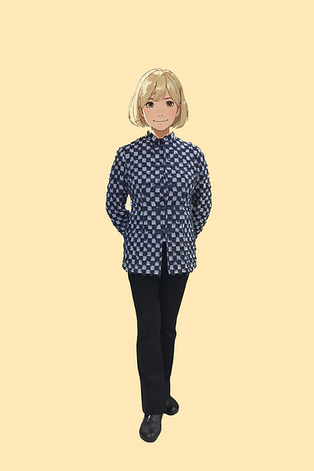 拼格牛仔外衣 Checkered WomanTang Suit Jacket V047