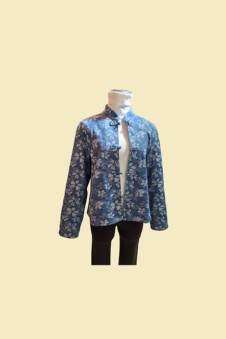 牛仔花布短外套 Denim WomanTang Suit Jacket L-014
