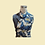 Thumbnail: 藍色金鳥拼布背心 Blue Gold Bird Patchwork Vest L-011