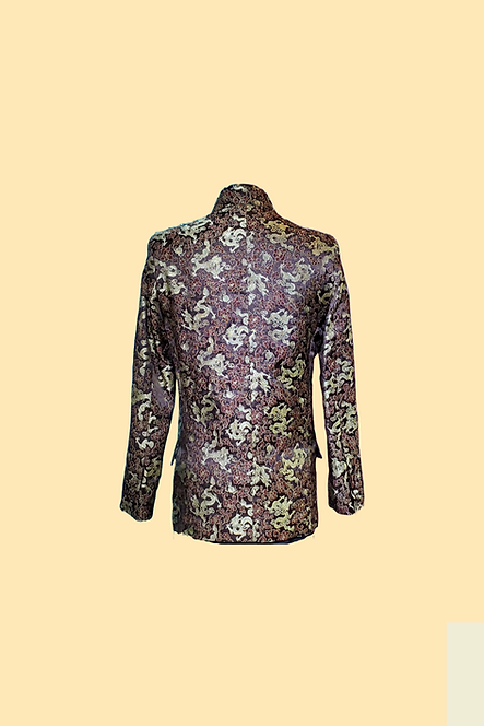啡色金龍男外衣 Brown Golden Dragon Man Jacket L-002
