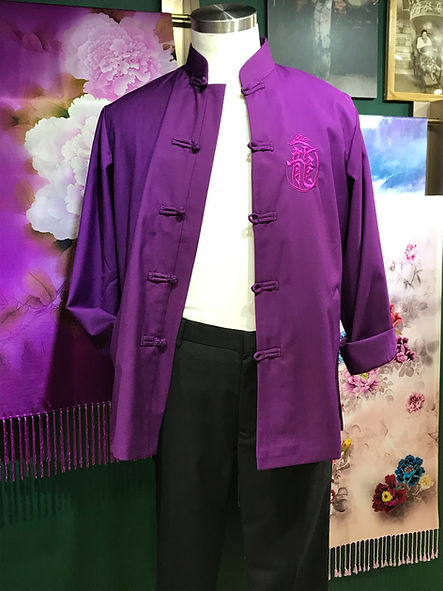 紫龍唐裝外衣 Purple Dragon Tang Suit Cheongsam NS-289