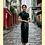 Thumbnail: 墨綠色仿絲絨手繪中長旗袍 Dark green faux velvet hand-painted midi qipao NS-652