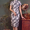 Thumbnail: 黑色小花短旗袍 Short black floral qipao P-031