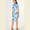 Thumbnail: 漸變藍色圖案短旗袍   Gradient blue pattern short cheongsam Qipao B-010