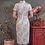 Thumbnail: 藍色小花短旗袍 Short blue floral qipao P-036