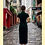 Thumbnail: 墨綠色仿絲絨手繪中長旗袍 Dark green faux velvet hand-painted midi qipao NS-652