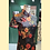 Thumbnail: 黑底紅玫瑰短旗袍 Short black qipao with red rose pattern P-030