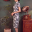 Thumbnail: 黑色小花短旗袍 Short black floral qipao P-031
