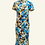 Thumbnail: 金藍幻影短旗袍 Celestial Mirage short qipao P-004