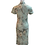 Thumbnail: 仿皮絨金絲牡丹短旗袍 Faux Suede Golden trim Peony short qipao P-014