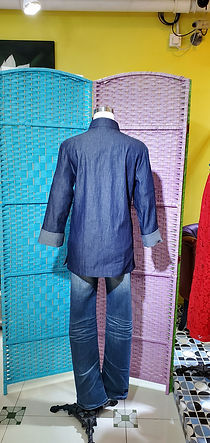 牛仔中性外套 Denim Tang Suit Jacket L-012