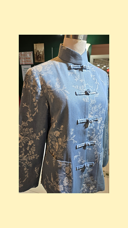 牛仔提花布外套 Denim WomanTang Suit Jacket NS-662