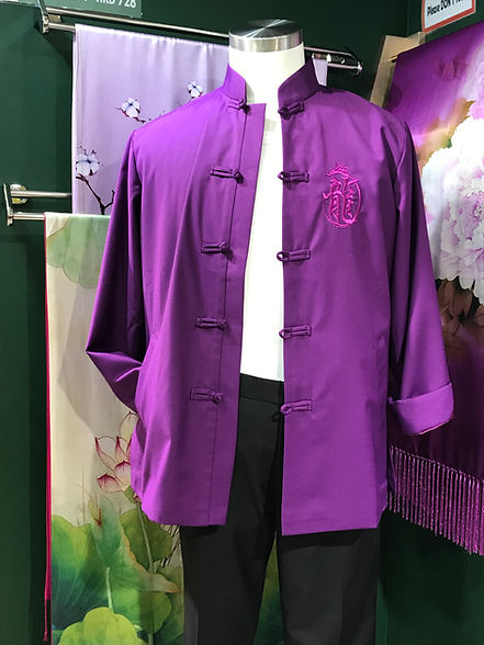 紫龍唐裝外衣 Purple Dragon Tang Suit Cheongsam NS-289