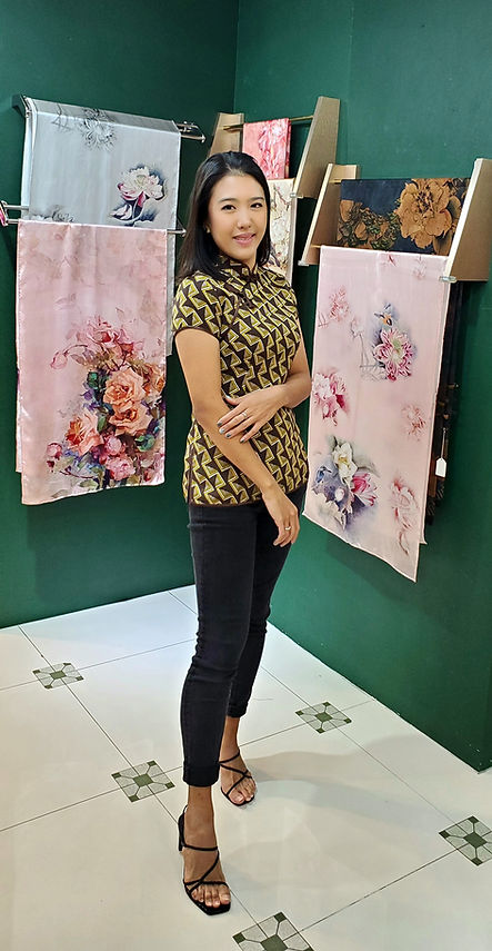 三角旗袍款上衣 Triangle Qipao Top NS-615