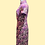 Thumbnail: 啡色牡丹花短旗袍 Brown short qipao with peony pattern NS-650