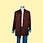 Thumbnail: 富貴吉祥雙面男士唐裝外套 (啡+湖藍) Reversible Man Jacket (Brown + Lake Blue)  V037