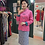 Thumbnail: 單面中性外套 (玫紅+墨綠) Oriental pattern Jacket (Rose Red and Forest Green) L-023