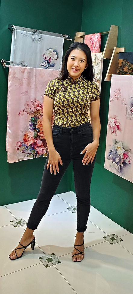 三角旗袍款上衣 Triangle Qipao Top NS-615