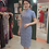 Thumbnail: 蝴蝶花牛仔布短旗袍 Butterfly Denim short qipao NS-648