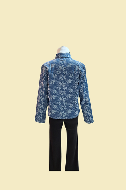 牛仔花布短外套 Denim WomanTang Suit Jacket L-014