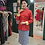 Thumbnail: 單面中性外套 (紅+黃色) Oriental pattern Jacket (Red and Yellow) L-022