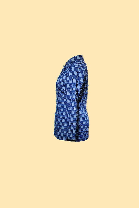 拼格牛仔外衣 Checkered WomanTang Suit Jacket V047